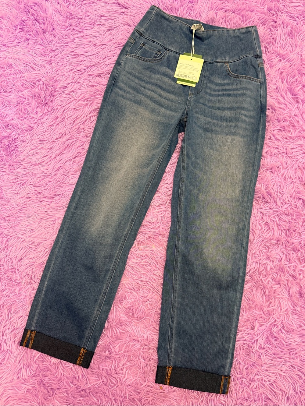 HALARA Blue Stretch Jeggings with Elastic Waist